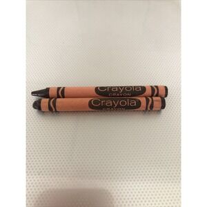 2 Crayola Crayon - Sepia - Binney & Smith RARE Retired Color Vintage Two Crayons